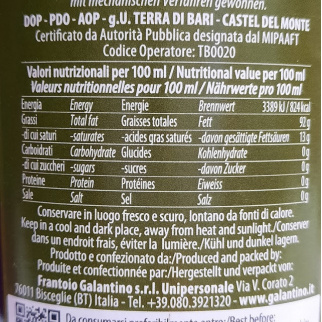 Extra Virgin Olive Oils PDO Selection Chianti - Terra di Bari - Sabina