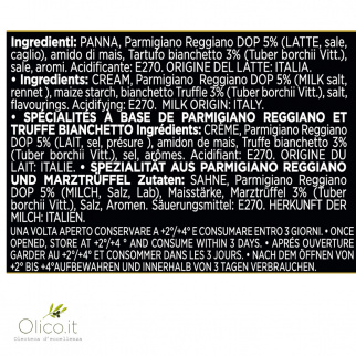 Sauce blanche avec Parmesan Reggiano AOP et Truffe Bianchetto 170 gr x 6
