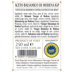 Duetto Rustico Aceto Balsamico Giuseppe Giusti 250 ml x 2