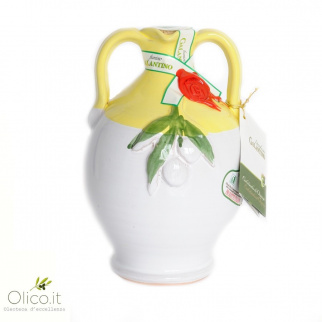 Handmade Ceramic Jar "Cincinnati" with Extra Virgin Olive Oil