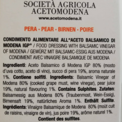 Dressing with Balsamic Vinegar of Modena PGI and Pear