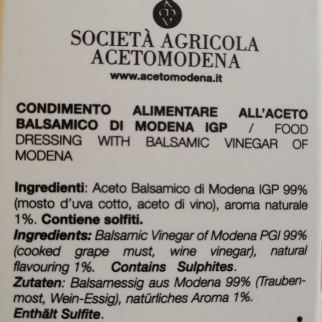 Condimento all' Aceto Balsamico di Modena IGP aromatizzato al Miele