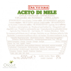 Bis Due Vittorie Apple Vinegar aged in barrique 500 ml x 2