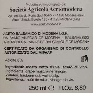 Balsamic Vinegar of Modena PGI Goccia Argento