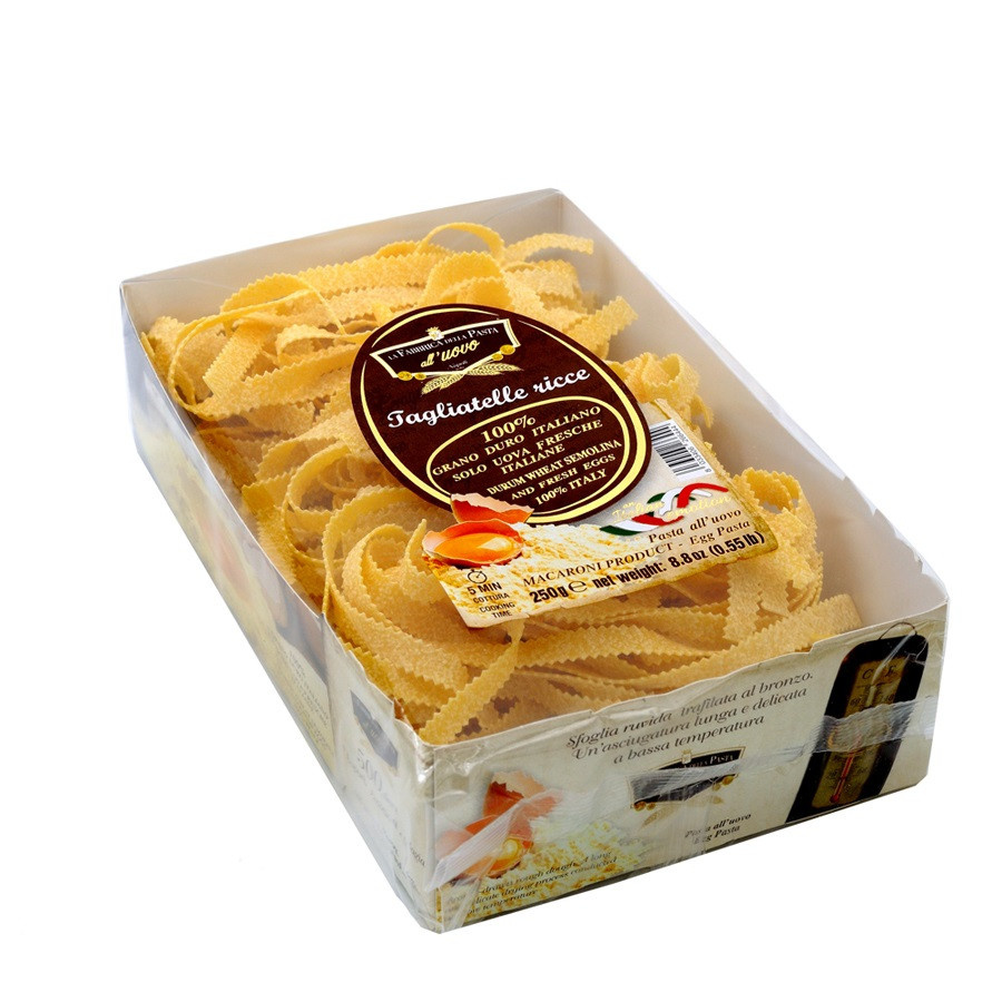 Tagliatelle Ricce egg pasta Macaroni product Fabbrica della Pasta