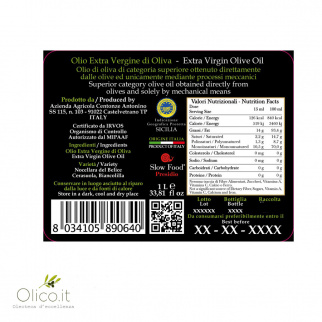 Aceite de Oliva Virgen Extra IGP Sicilia 1 lt
