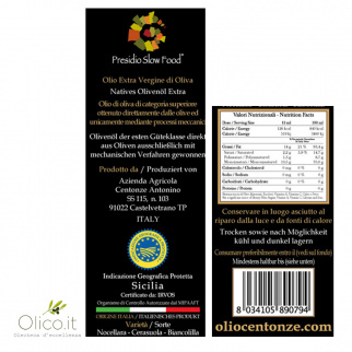 Aceite de Oliva Virgen Extra IGP Sicilia 3 lt