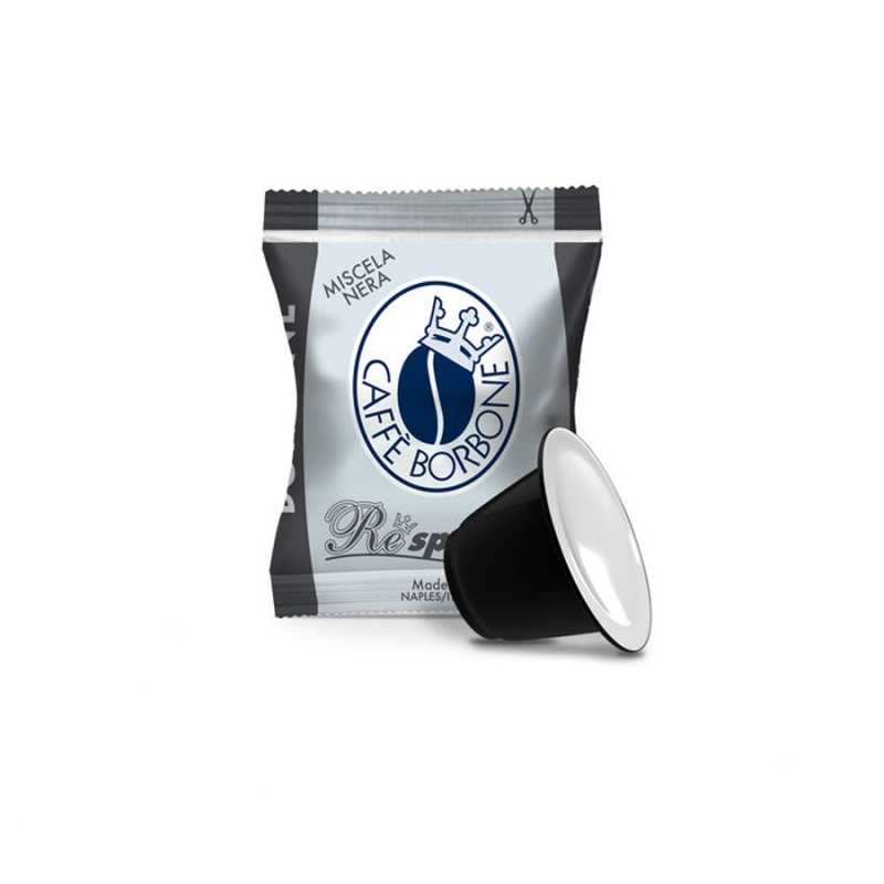 100 Cápsulas Caffé Borbone REspresso Mezcla NEGRA Compatibles Nespresso*