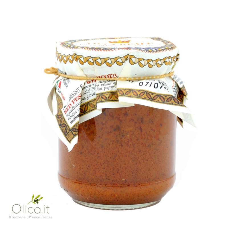 Pesto Rosso con Ricotta 180 gr Villa Reale Campo d'Oro Sicilia