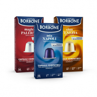 Borbone Coffee tasting kit 200 capsules compatible with Nespresso