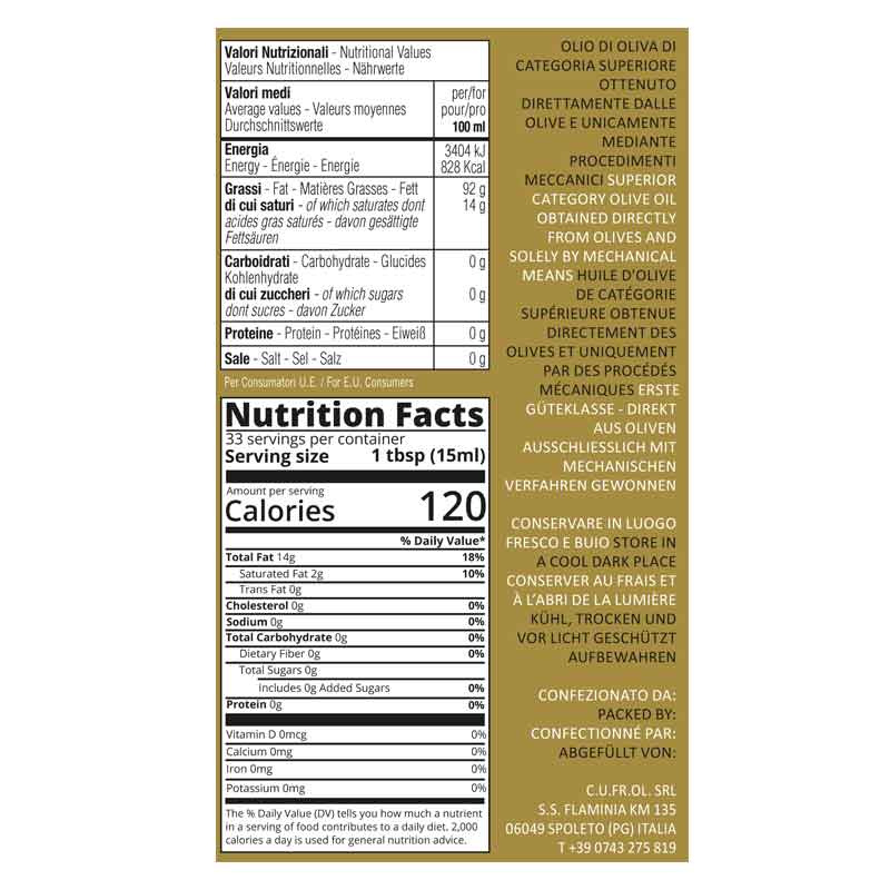 Offer Terre Francescane Monocultivar Extra Virgin Olive Oil 500 ml x 3