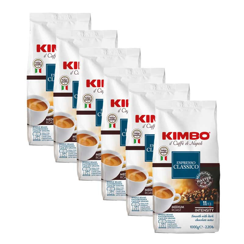 Offer Kimbo Espresso Classico coffee beans 1 kg x 6