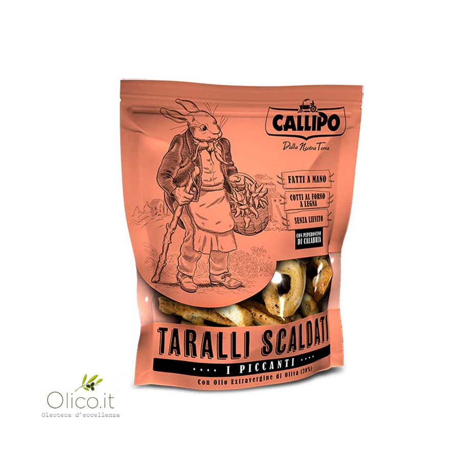 Würzige Taralli mit Chilipeperoncino und Nativem Olivenöl Extra 280 gr
