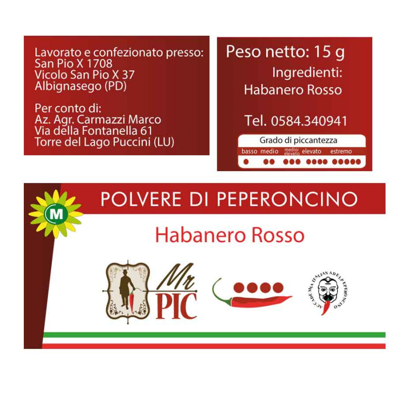 Peperoncino Habanero Giallo In Polvere – 10g – Puro Al 100%, Piccante Forte – Prurito E Altro