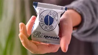 Caffe Borbone 50 cápsulas de café expreso de una sola porción, mezcla azul  con sabor refinado, carácter potente y aroma intenso, tostado y recién